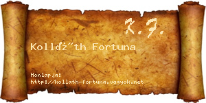 Kolláth Fortuna névjegykártya